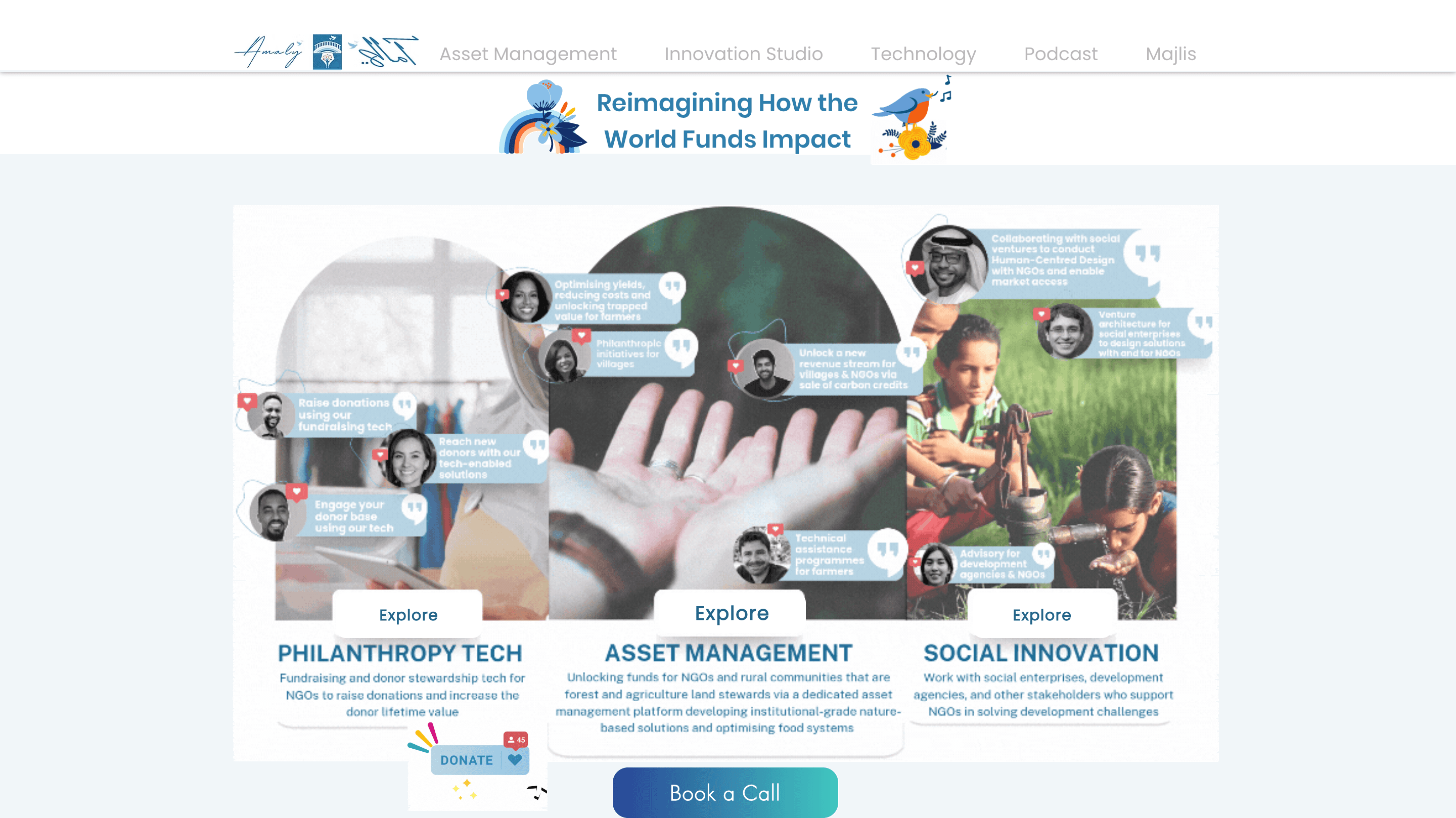 Amaly Smart Donation interface